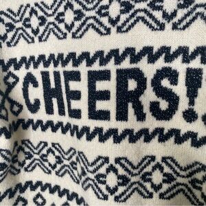 A New Day Fair Isle Mock Neck Cheers Sparkle Sweater in XS